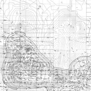 Figure 1: A scanned contour map (left) and